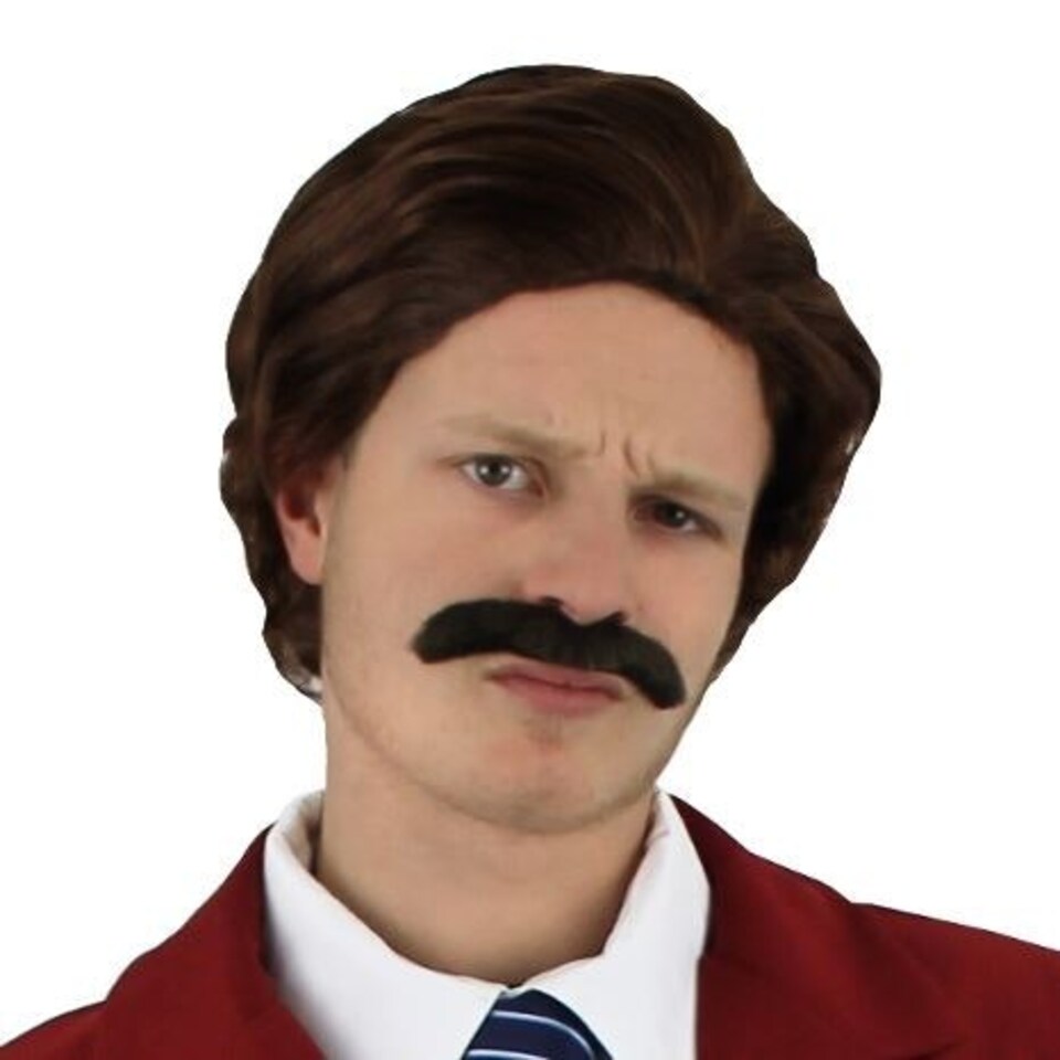 Adults Newsreader Wig – Short Brown Fancy Dress Wig for TV Presenter Costumes N/A | One Size