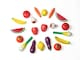 image 2 of Hooga Wooden Play Food Set with Basket - 20 Pieces of Fruits & Vegetables
