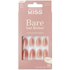 Kiss Bare But Better False Nails Fairest Nude (1 x 2g) Brown