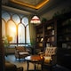image 5 of Traditional Red and Amber Stained Glass Tiffany Pendant Lighting Shade