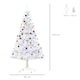 image 3 of HOMCOM 5ft Snow Artificial Christmas Tree w/ Metal Stand Decorations Home White