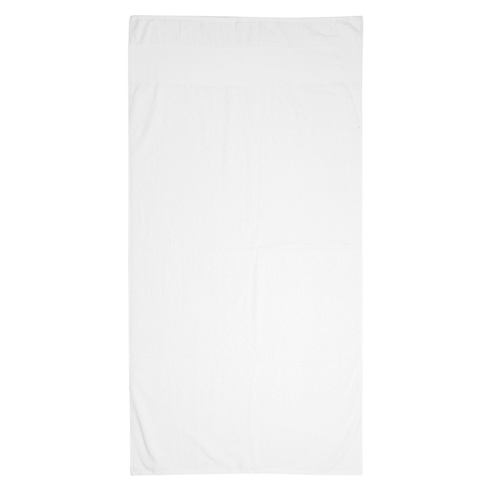 Towel City Bordered Printable Bath Towel - White - One Size