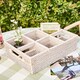 image 2 of White Rattan Six Compartment Storage Caddy White