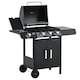 image 1 of Outsunny Deluxe Gas Barbecue Grill 3+1 Burner Garden BBQ w/ Large Cooking Area