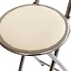 image 3 of White Padded Folding High Chair Breakfast Kitchen Bar Stool Seat | White