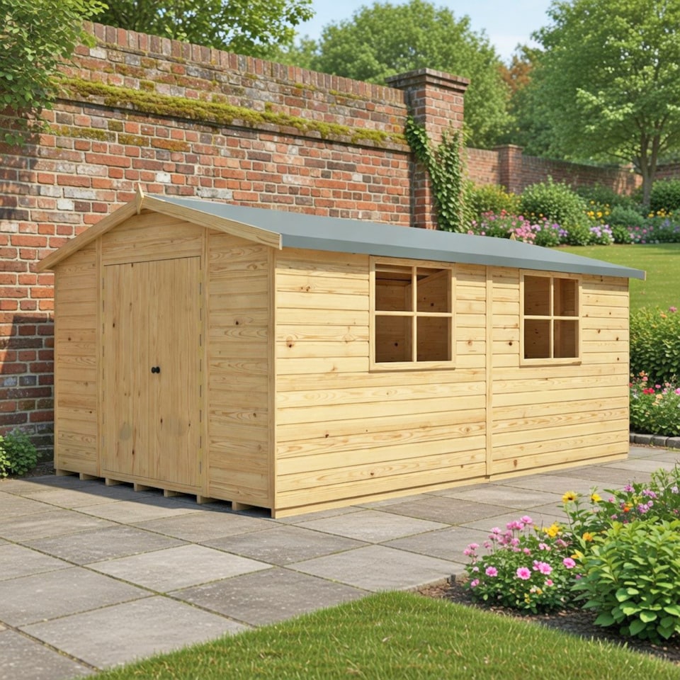 image 1 of Bison 16 x 10 Heavy Duty Shiplap Shed inc Double Door