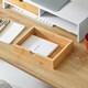image 10 of SoBuy Wooden Monitor Stand with 2 Drawers, White/Natural, 18.5x7.0x4.3 inches, 2.8 kg - BBF02-WN
