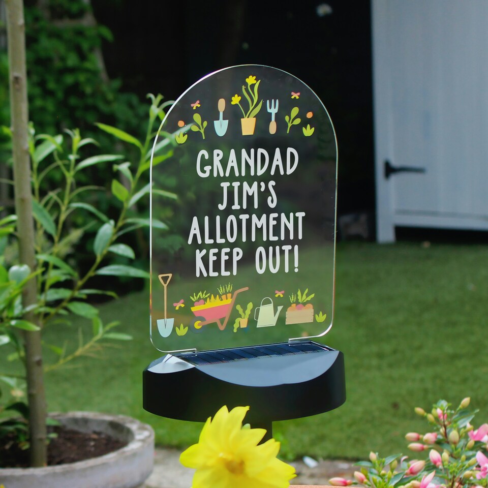 image 1 of Personalised Vegetable Patch Outdoor Solar Light