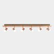 image 3 of ValueLights Polished Copper 6 Way Adjustable GU10 Ceiling Spotlight - Complete with 5w LED Bulbs 3000K Warm White