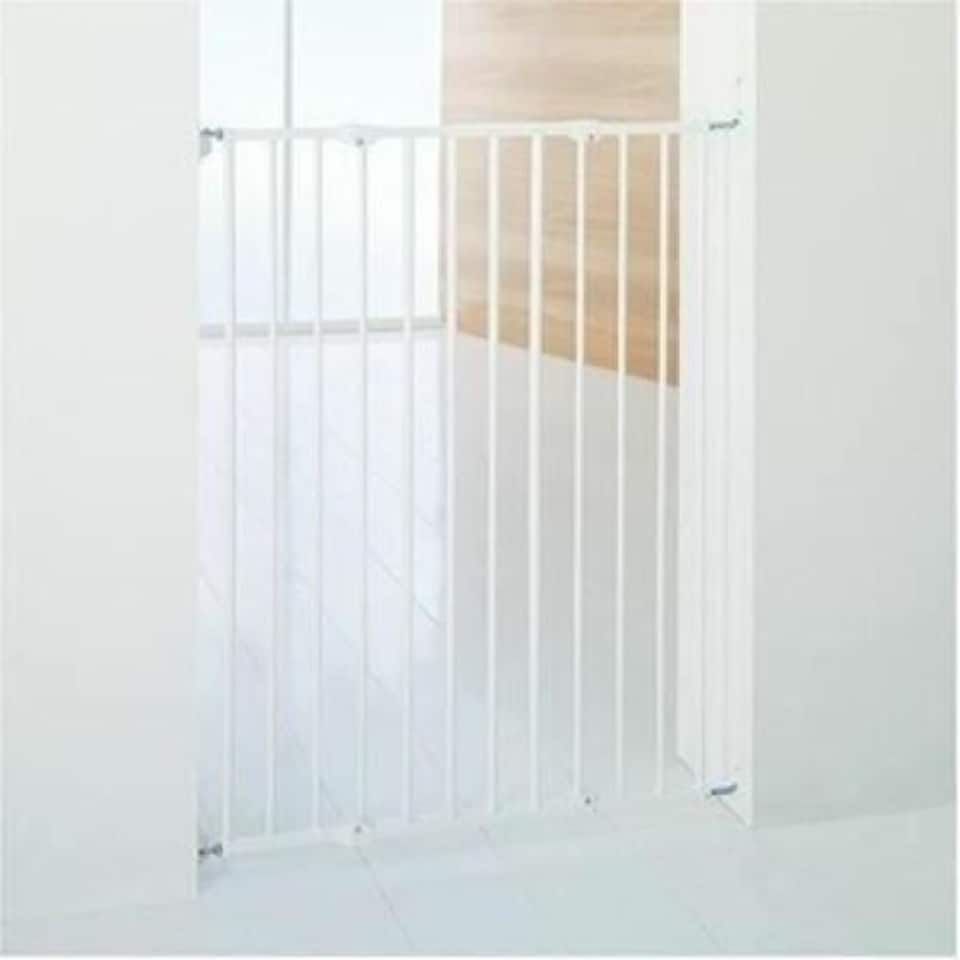 image 1 of Safetots Extra Tall Screw Fitted Baby Stair Gate, 62.5cm - 106.8cm, White, 103.5cm in Height | White | 1