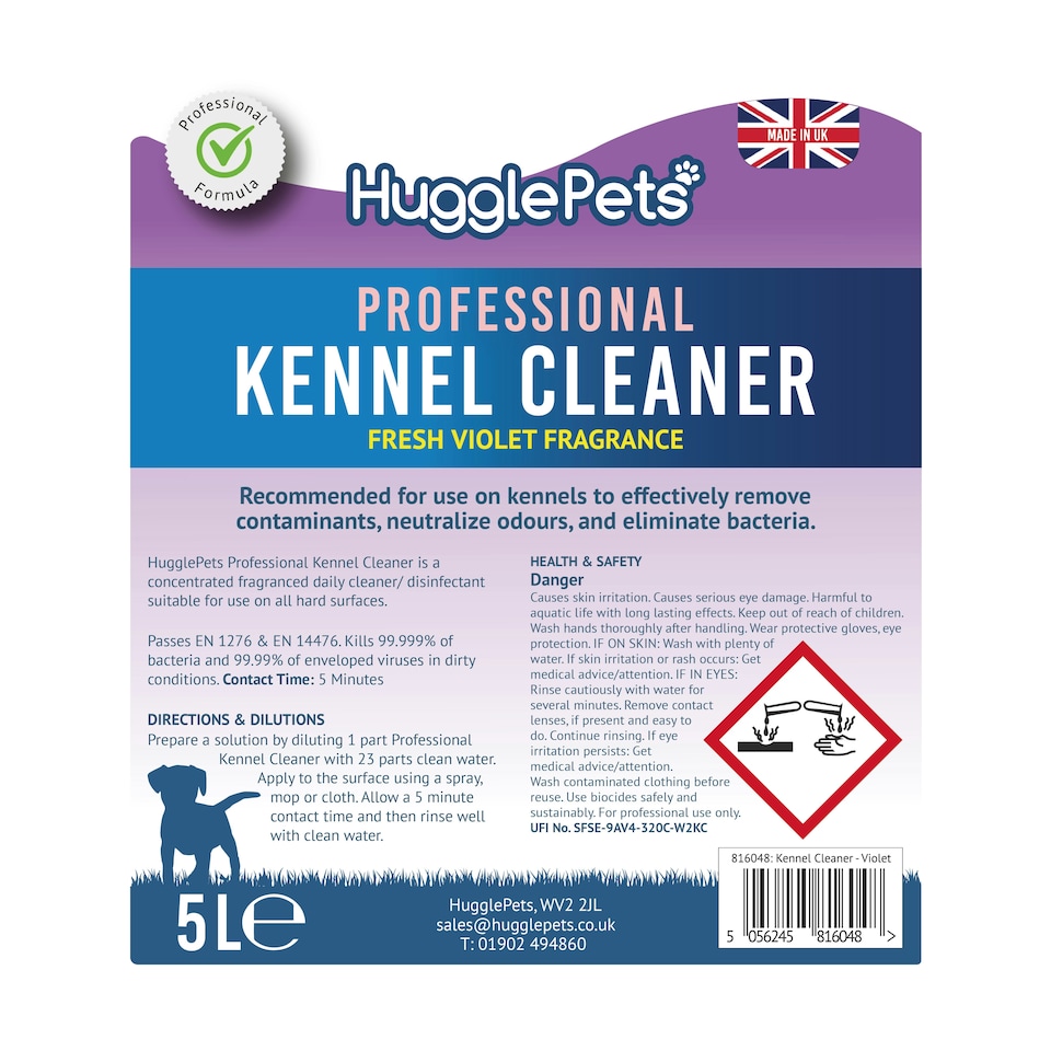 image 1 of HugglePets Professional Kennel Cleaner 5L - Violet