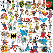 Looney Tunes Deluxe Vinyl Mash-up Stickers (Pack of 100) - Multicoloured - One Size