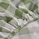 image 4 of OHS Gingham Microfibre Easy Care 25cm Deep Fitted Bed Sheet | Green | Sage | King