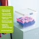 image 2 of Wham Clip 5x 14L Square Plastic Storage Boxes with Clip Lock Lids. Ideal for Home, Office, Toys & More - Clear/Stone | Cream | Stone | 5