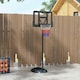 image 2 of SPORTNOW 1.7-2.3m Basketball Hoop and Stand w/ Weighted Base, Wheels - Black