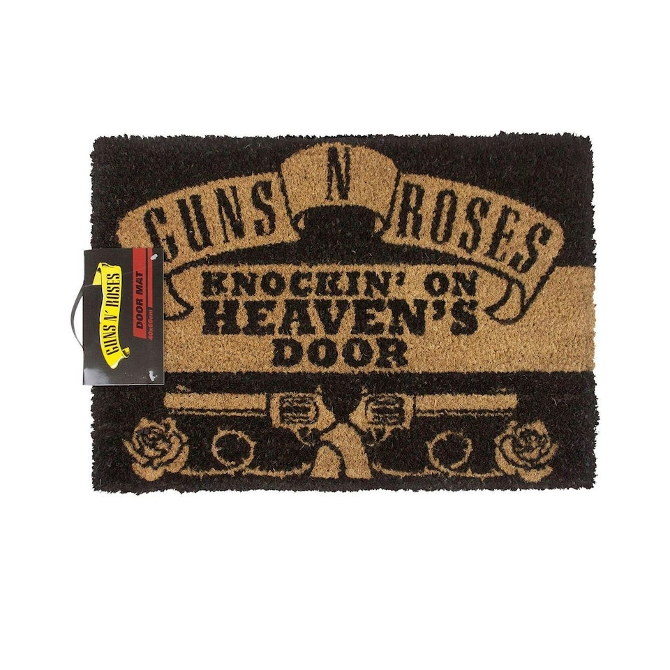 Guns N Roses Official Knockin On Heavens Door Door Mat - Brown/Black - One Size