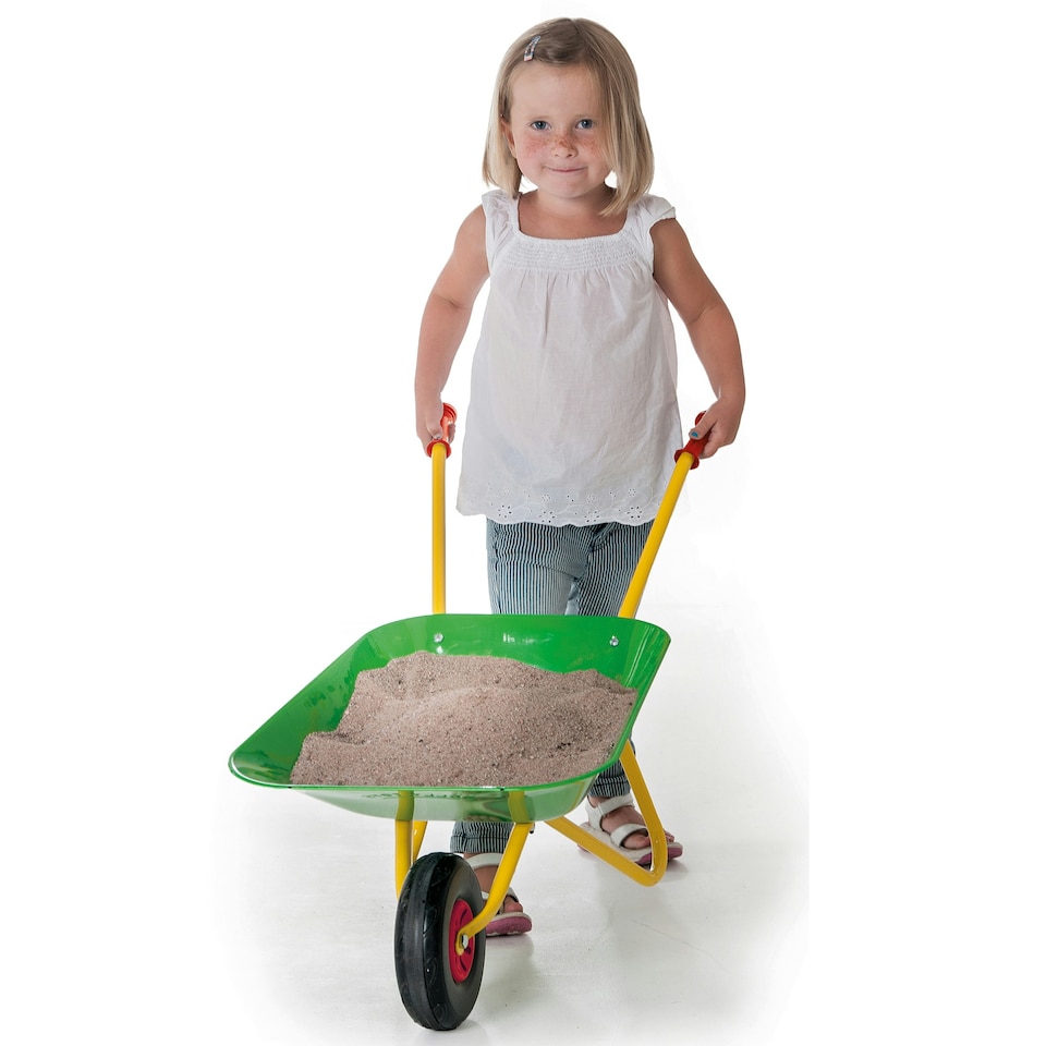 image 1 of Rolly Childs Green Metal Wheelbarrow