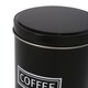 image 4 of Harbour Housewares 3pc Round Metal Tea Coffee Sugar Canister Set - Black