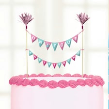 Amscan Holy Communion/Christening Cake Pick Decoration - Pink On Your Christening - 23x24cm