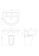 image 8 of Round 1 Tap Hole Basin Semi Pedestal 500mm | White | White | 416 x 500 x 466mm