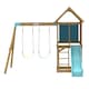 image 3 of Teamson Kids Large Wooden Swing Set with Slide, Chalkboard, Sandpit and Swings, Garden Playset