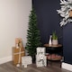 image 1 of 5ft (1.5m) Pencil Style Slim Artificial Christmas Tree in Plain Green