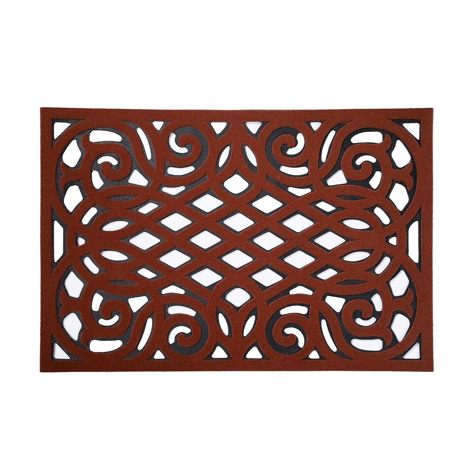 image 1 of Victorian Style Entrance Doormat - Terracotta