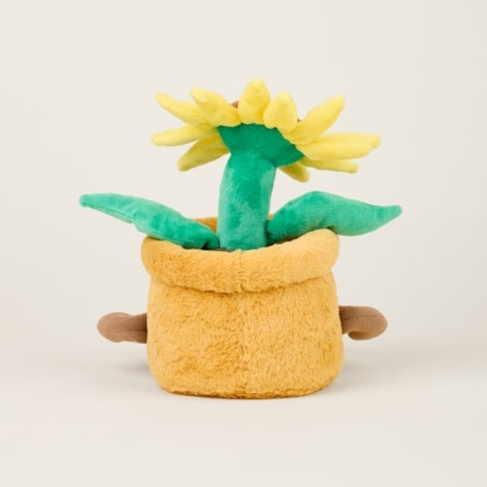 image 1 of Warmies Plush Yellow Flower Pot Microwavable LARGE