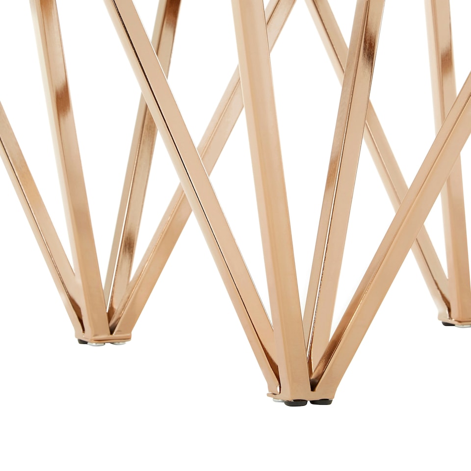 image 1 of Interiors by Premier Sleek Square Rose Gold End Table, Versatile Statement Side Table, Contemporary Livingroom Side Table