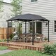 image 2 of Outsunny 3x3m Outdoor Patio Gazebo Canopy Tent, Steel Frame, Grey