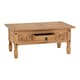 image 2 of Corona 1 Drawer Coffee Table - L61 x W100 x H45 cm - Distressed Waxed Pine | Brown