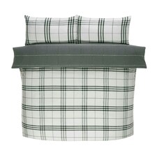 Harris Check Microfibre Complete Duvet Set with Fitted Sheet Grey | Double