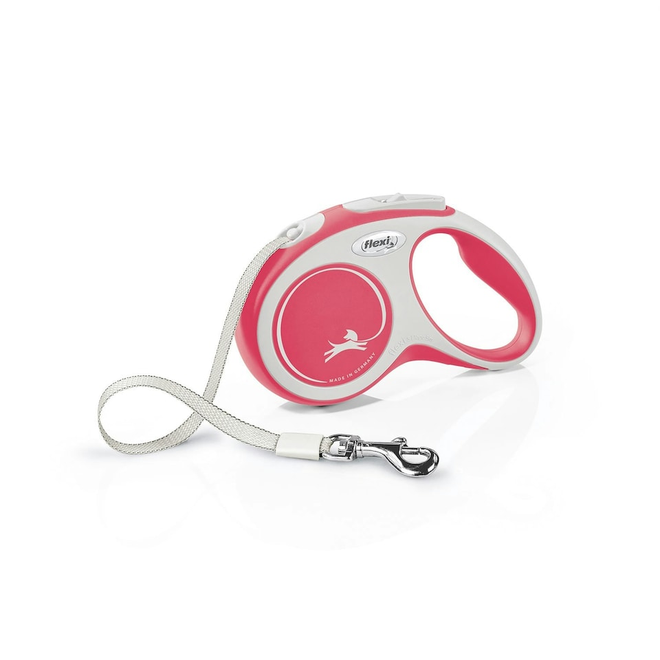 Flexi New Comfort Tape Retractable Dog Lead - Red - 5m