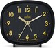 image 1 of Acctim Hilda Analogue Alarm Clock Non Ticking Sweep Crescendo Alarm Backlight Contemporary | Black | Black