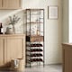image 2 of HOMCOM Wine Bar Cabinet 16-Bottle Wine Rack Rustic Brown
