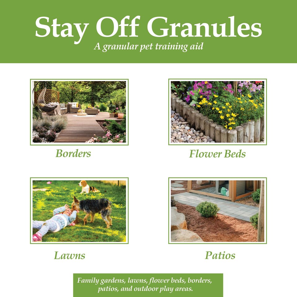 image 1 of Vitax Stay Off Scatter Granules 225g Natural Pet Training Aid for Cats & Dogs