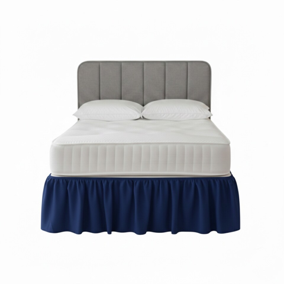 image 1 of Base Valance Polycotton Sheet for Divan Beds Easy Care Bed Base Cover | Blue | Royal Blue | Super King