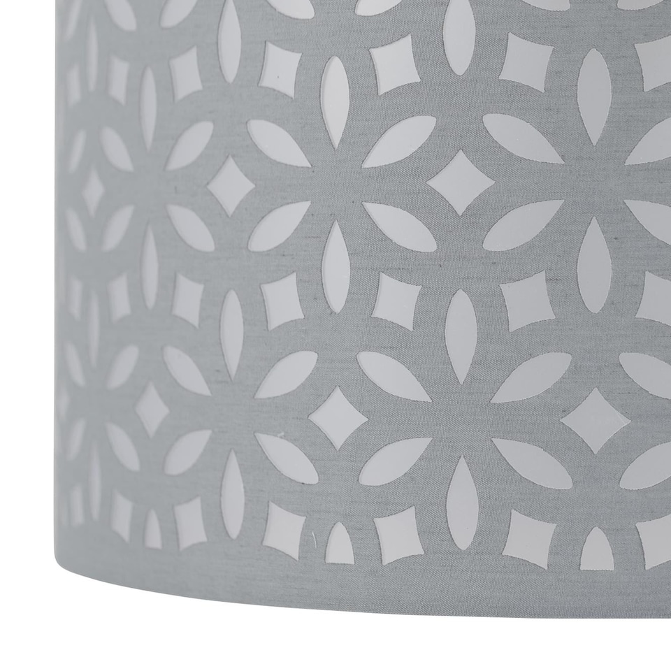 image 1 of Grey Laser Cut 30cm Pendant Lightshade | Grey | Large | 1