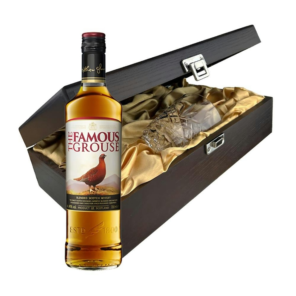 image 1 of Famous Grouse Scotch Whisky In Luxury Box With Royal Scot Glass 70cl 40% abv