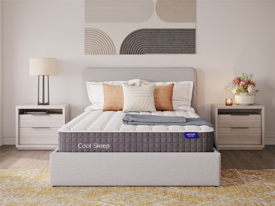 image 1 of Arthur Sleep Cool Rock Extra Firm Hybrid Mattress - Single | White | Single