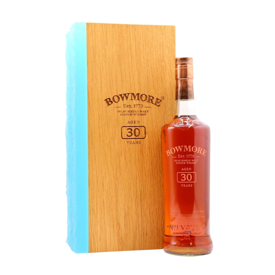 image 1 of Bowmore - 2022 Release Batch No. 1 Islay Single Malt Scotch 30 year old Whisky | Multi | Burnished gold | Heather honey, bananas and peaches, with pineapple, vanilla and butterscotch. Tropical fruits with honey sweetness, subtle peat smoke and hints of eucalyptus | 1