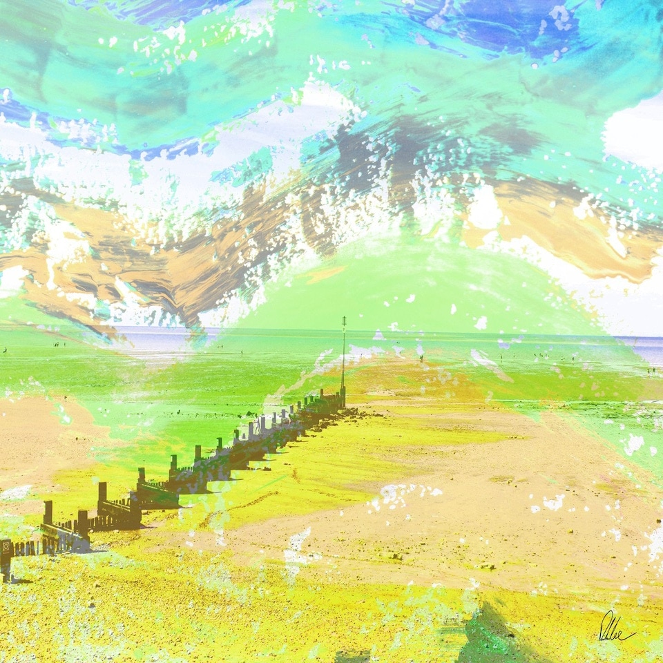 image 1 of Yellow Beach (Canvas Print) 12" x 18"