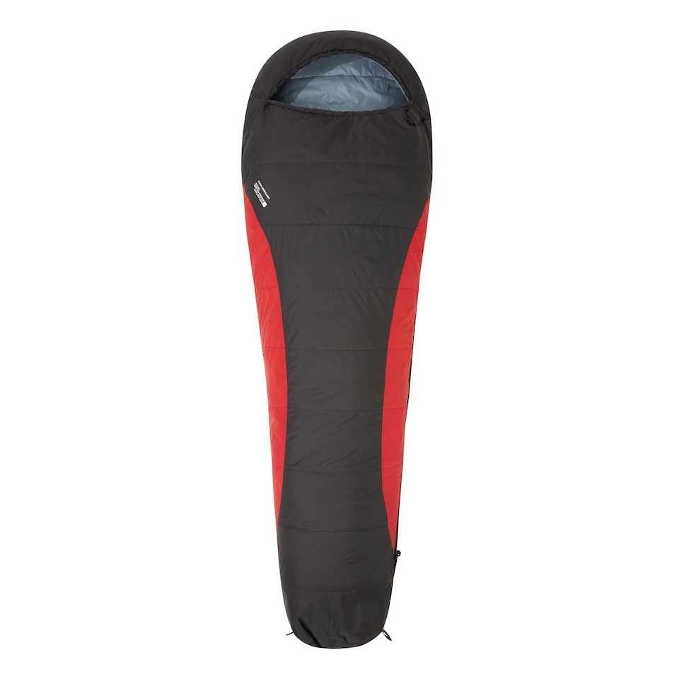 Mountain Warehouse Lightweight Winter Mummy Sleeping Bag - Red/Black - One Size
