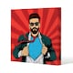 image 1 of Strong Businessman in glasses in comic style. Success concept (Canvas Print) 114 x 114 x 4cm