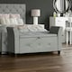 image 2 of Vida Designs Seville Storage Ottoman Bedroom Hallway Chest Bench, Light Grey Velvet Grey | Light Grey Velvet