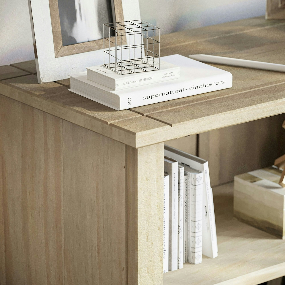 image 1 of Vida Designs Panama 1 Drawer 3 Shelf Bookcase Display Unit, Solid Pine Wood
