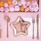 image 2 of Rose Gold Star Shape Foil Paper Plates 18cm - Pack of 6