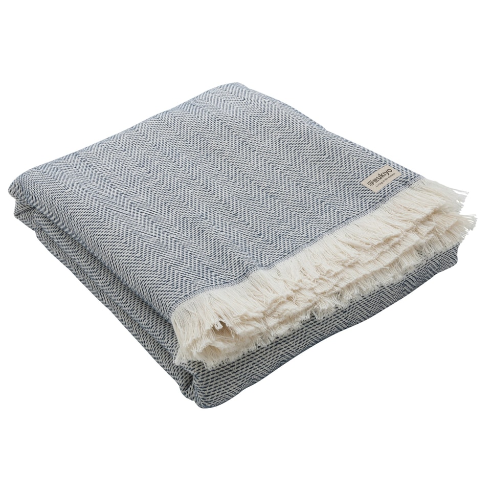 image 1 of Ukiyo HisakoAWARE 4 Seasons Towel - Navy - One Size | Blue