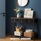 image 6 of Slim Hallway Console Table with 3 Non-Woven Drawers