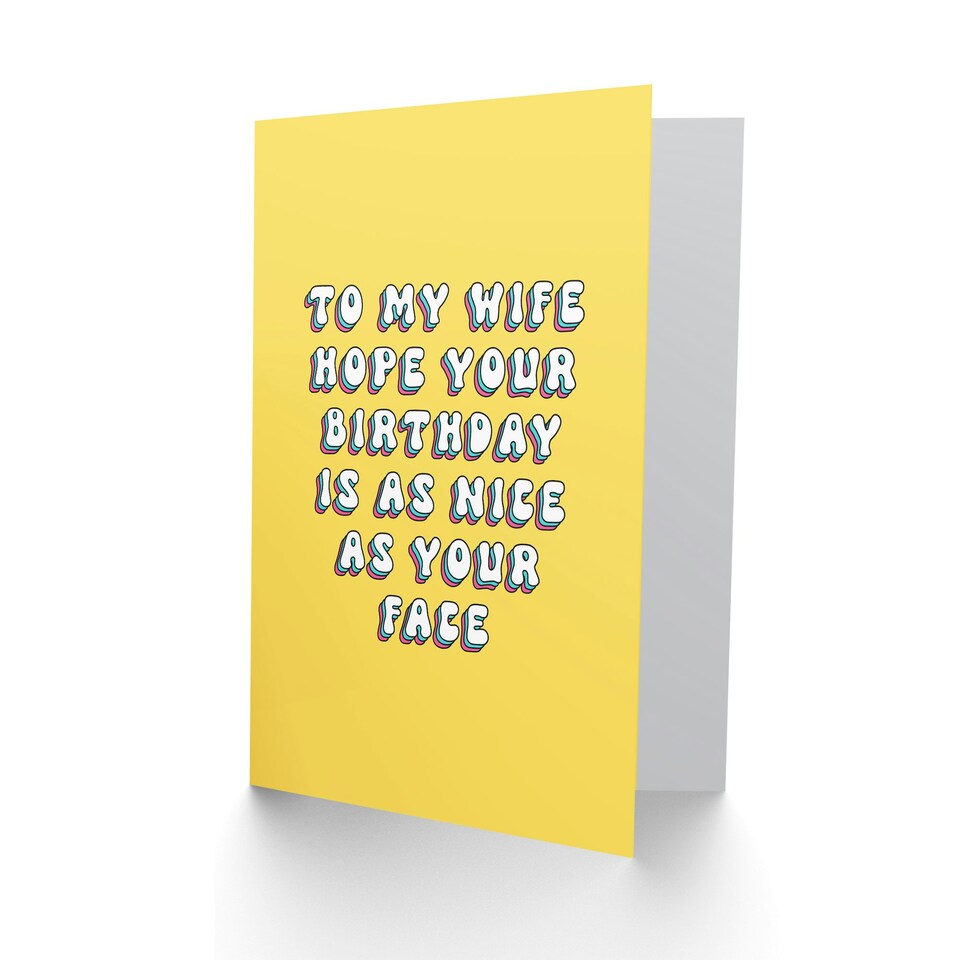 image 1 of Day Nice As Your Face Bright Retro Yellow Her Birthday Card